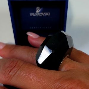 Swarovski Black & Silver Ring